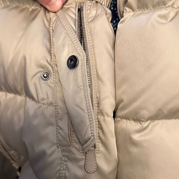 Women's Coach Beige Fur-Trimmed Puffer Jacket - Picture 7 of 11